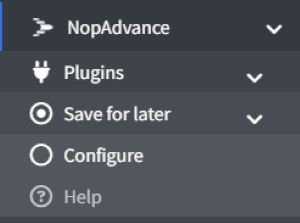 Save for later plugin navigation menu